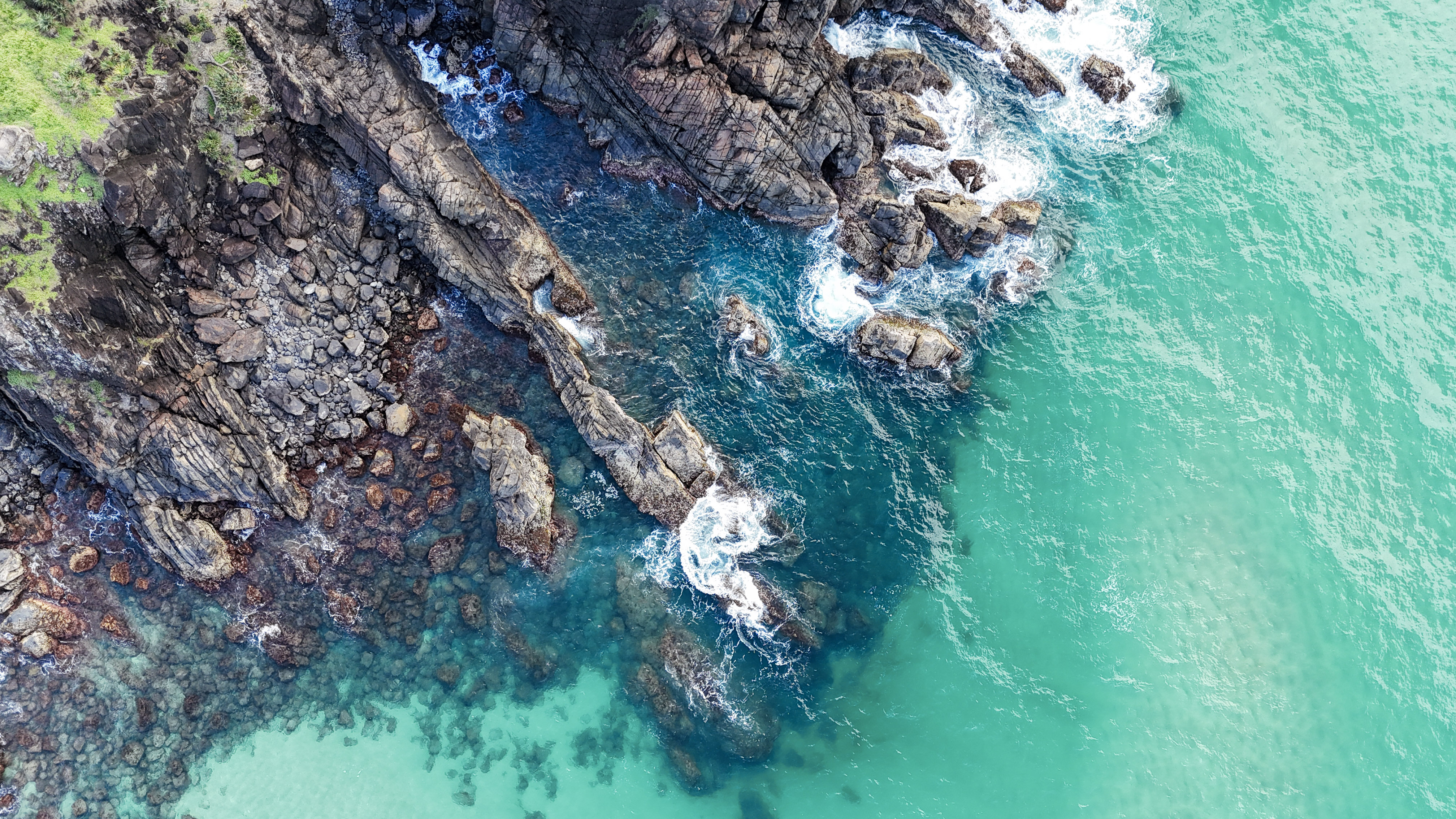 Rocas, vista de pájaro
